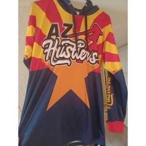 Arizona Hustlers Long Sleeve Hoodie Shirt. Womens Medium Az FLAG DESIGN